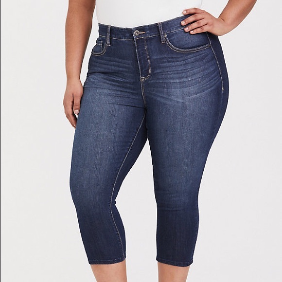 torrid Denim - Torrid High Rise Studded Crop Jeans 16